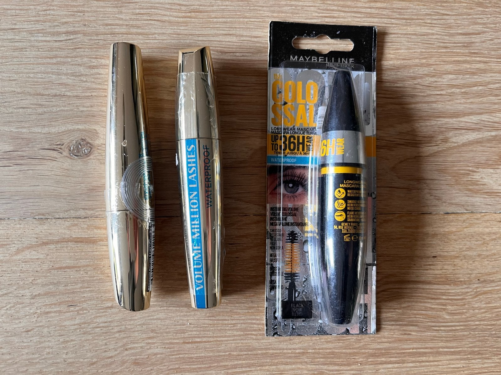 Maybelline L’Oreal mascara: Volume Million Lashes & Colossal, Ogen, Zwart, Nieuw, Ophalen of Verzenden
