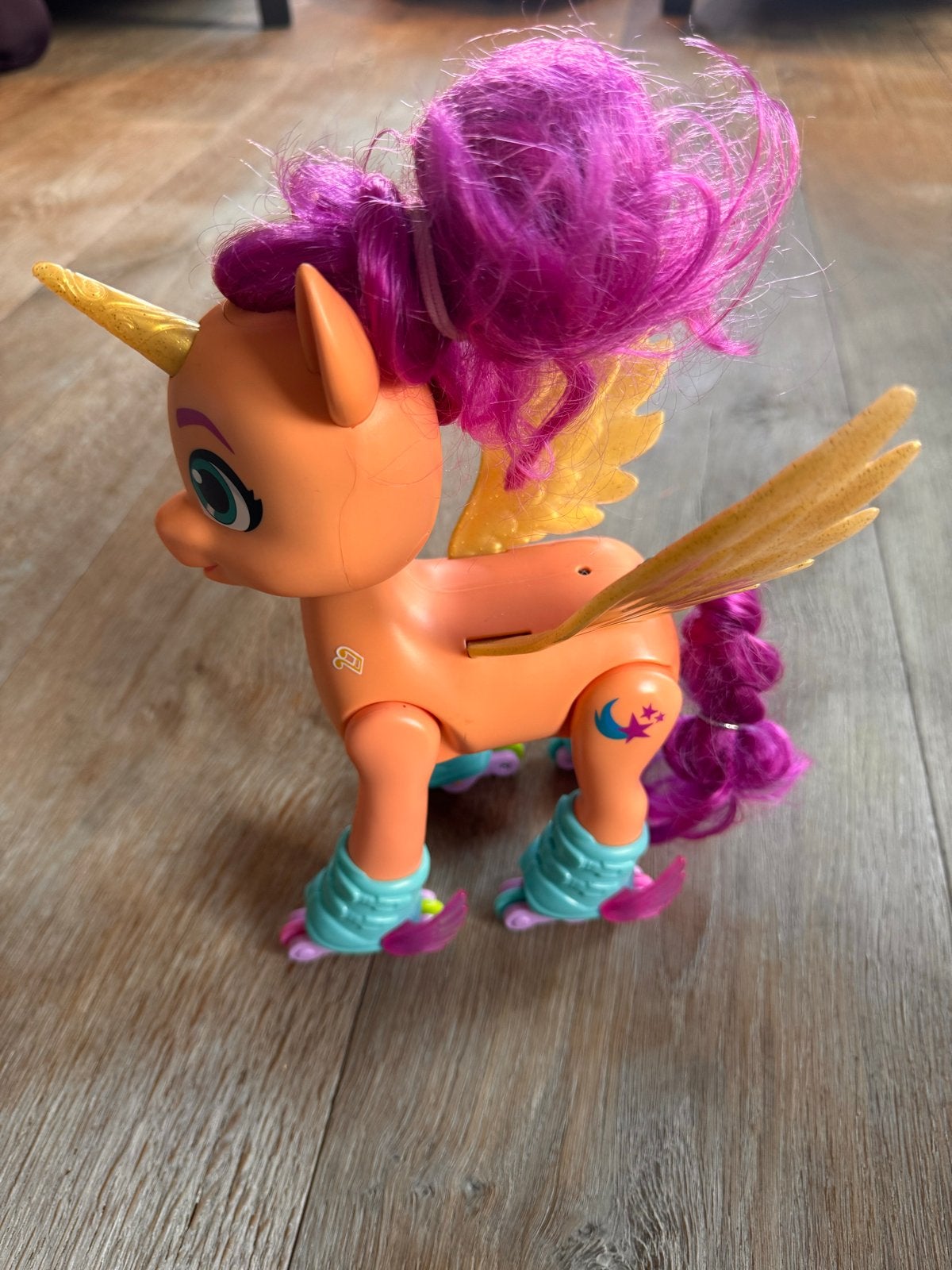 My Little Pony Eenhoorn Sunny Starscout met microfoon, Kinderen en Baby's, Ophalen, Zo goed als nieuw, Jongen of Meisje