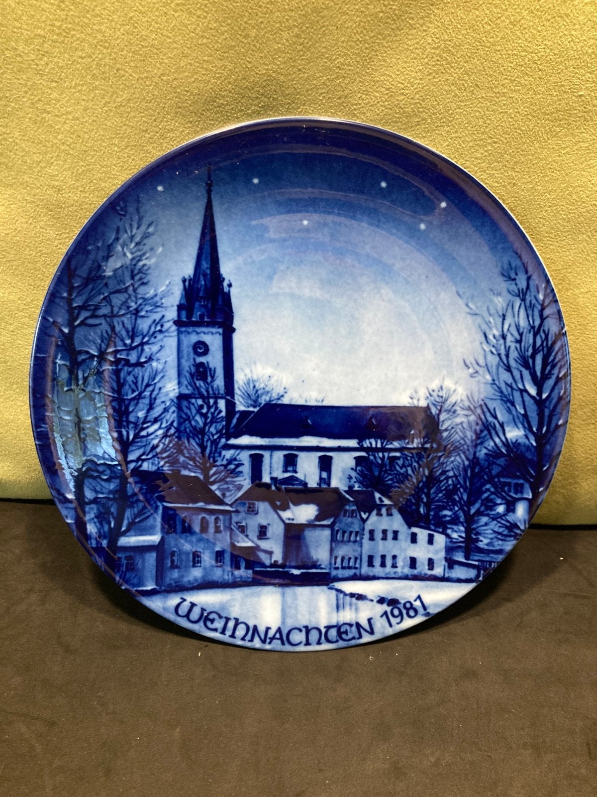 Vintage kerst bordje 1981 (280926), Ophalen of Verzenden, Zo goed als nieuw