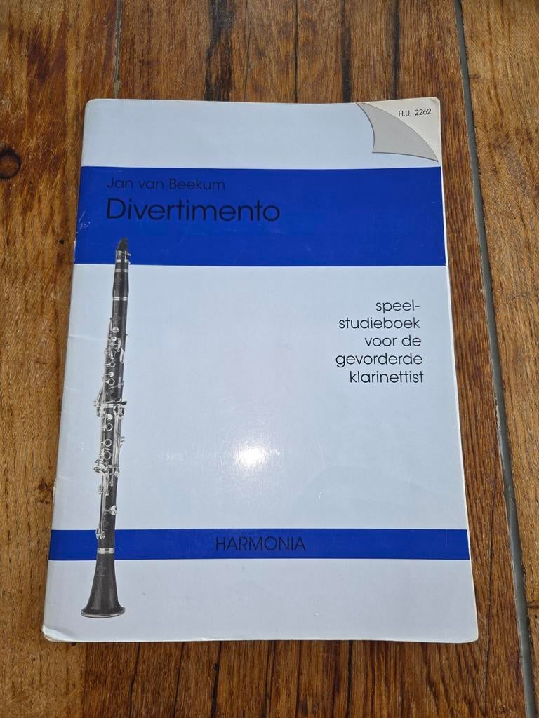Divertimento speel-studieboek voor klarinet, Gebruikt, Klassiek, Les of Cursus, Ophalen of Verzenden