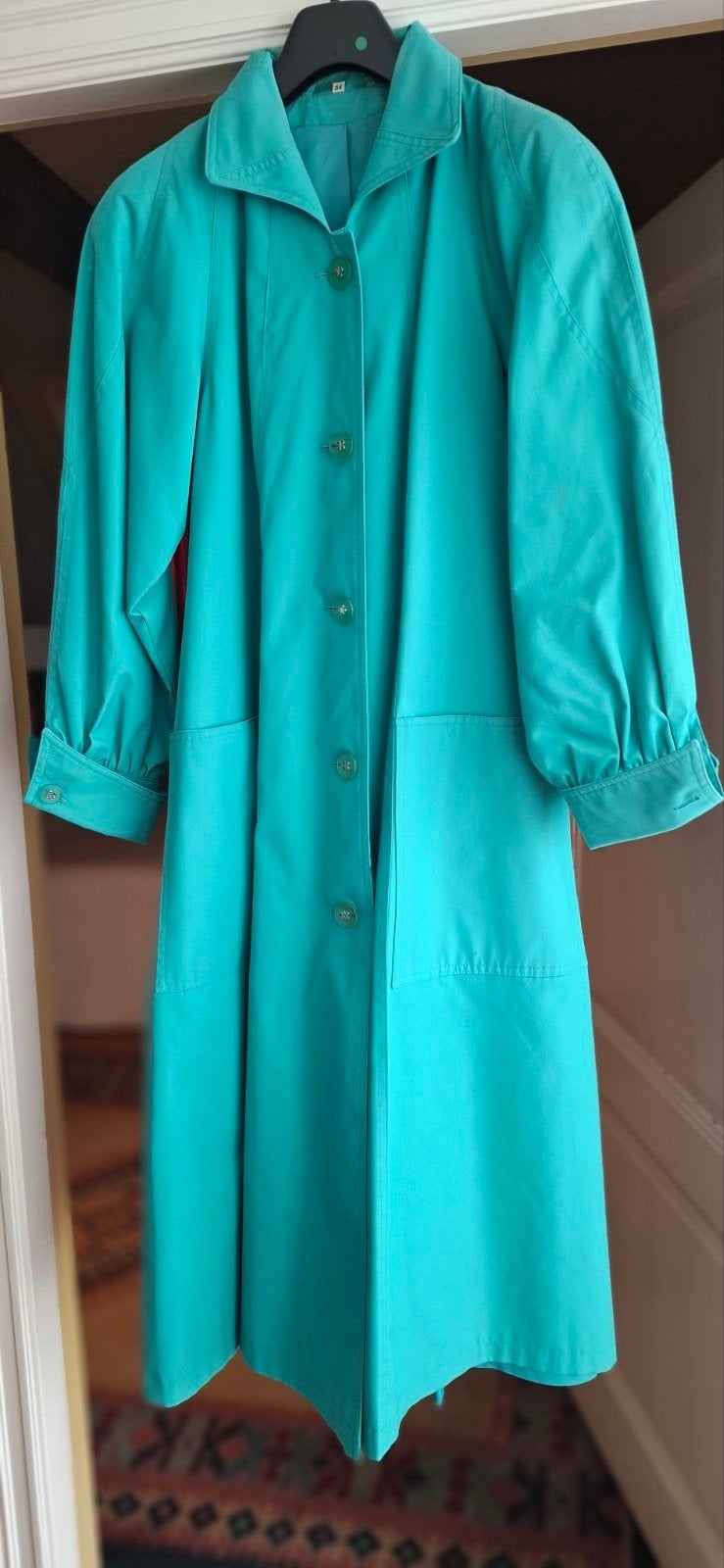 Prachtige katoenen zomerjas vintage zeventiger jaren, Ophalen of Verzenden, Zo goed als nieuw, Groen