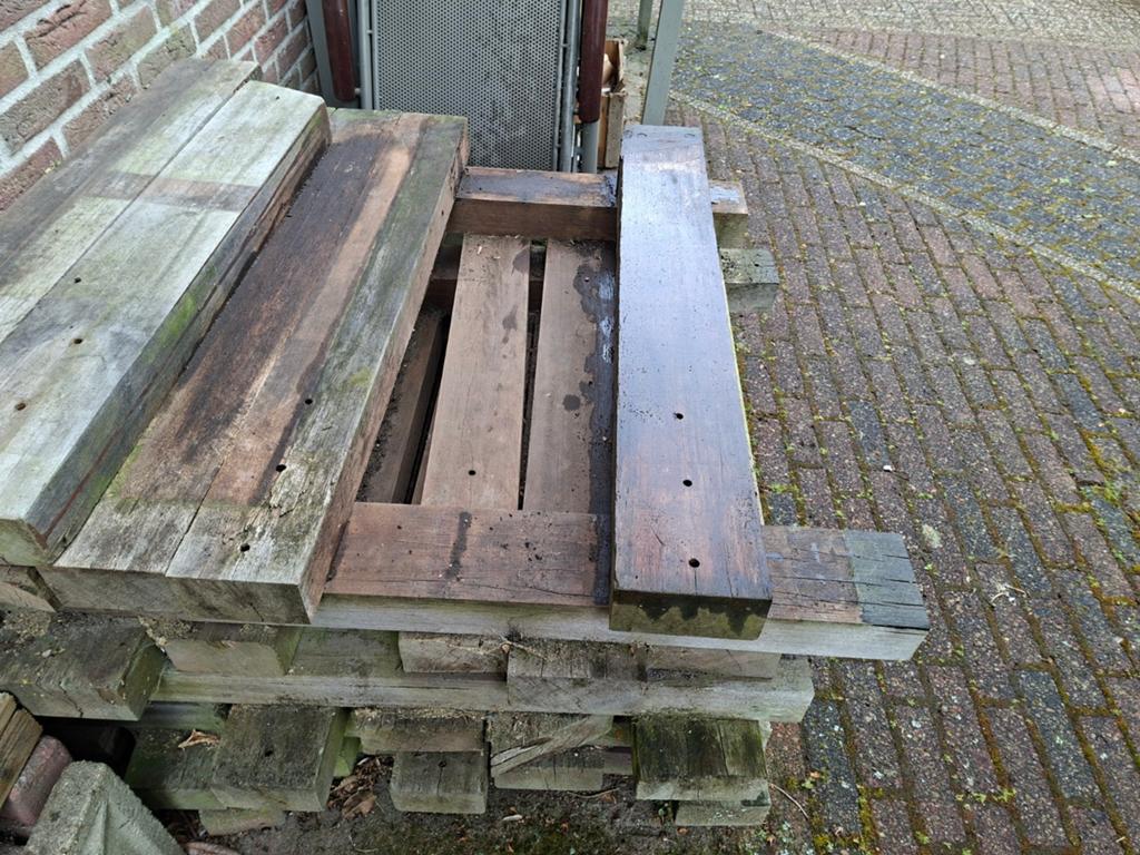 Bankirai balken -  ca. 100 cm lengte, Doe-het-zelf en Verbouw, Hout en Planken, Ophalen, Gebruikt, 50 mm of meer, Balk