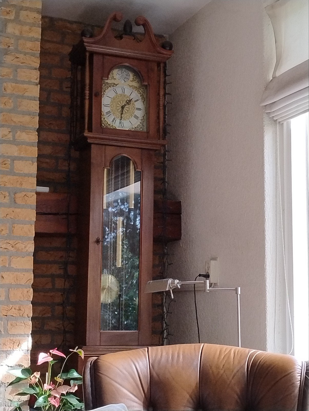 Antieke Staande Klok - Klassieke Houten Klok, Antiek en Kunst, Ophalen