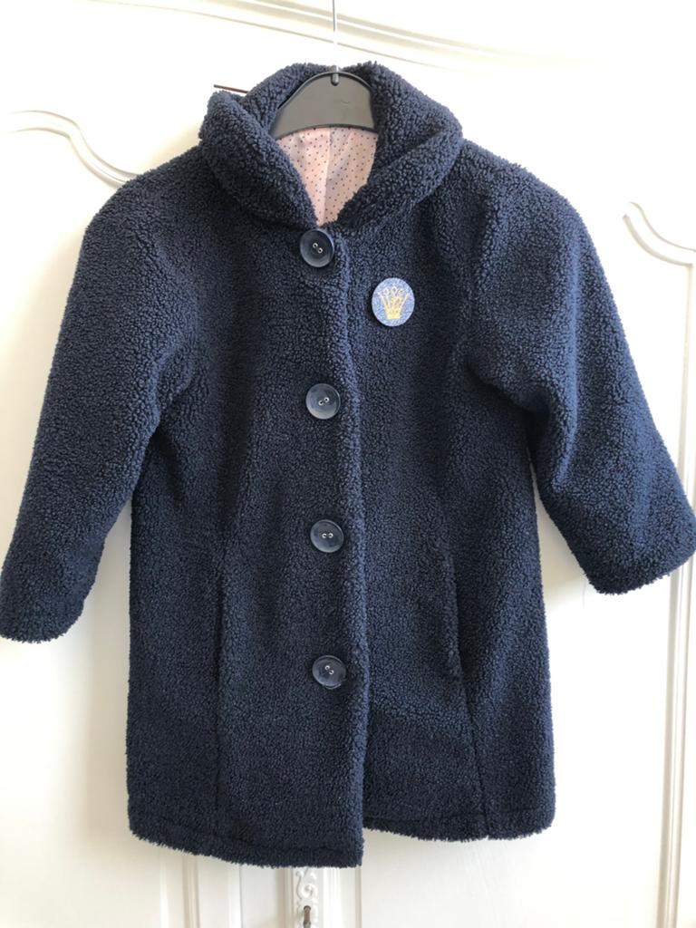 Nieuw blauw teddy stof jas Maya de Bij maat 122, Ophalen of Verzenden, Nieuw, Meisje, Jas