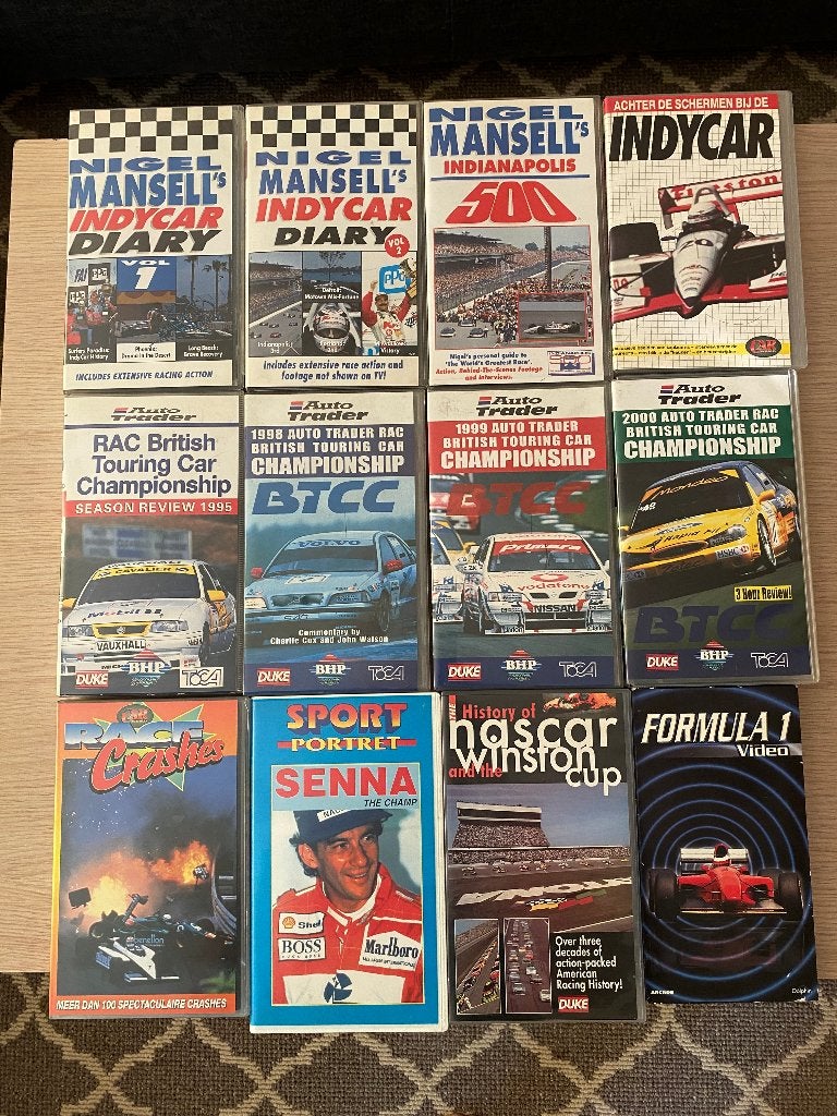 Autosport VHS-videobanden - Senna, Mansell, BTCC & F1, Engels, Alle leeftijden, Overige genres, Ophalen of Verzenden