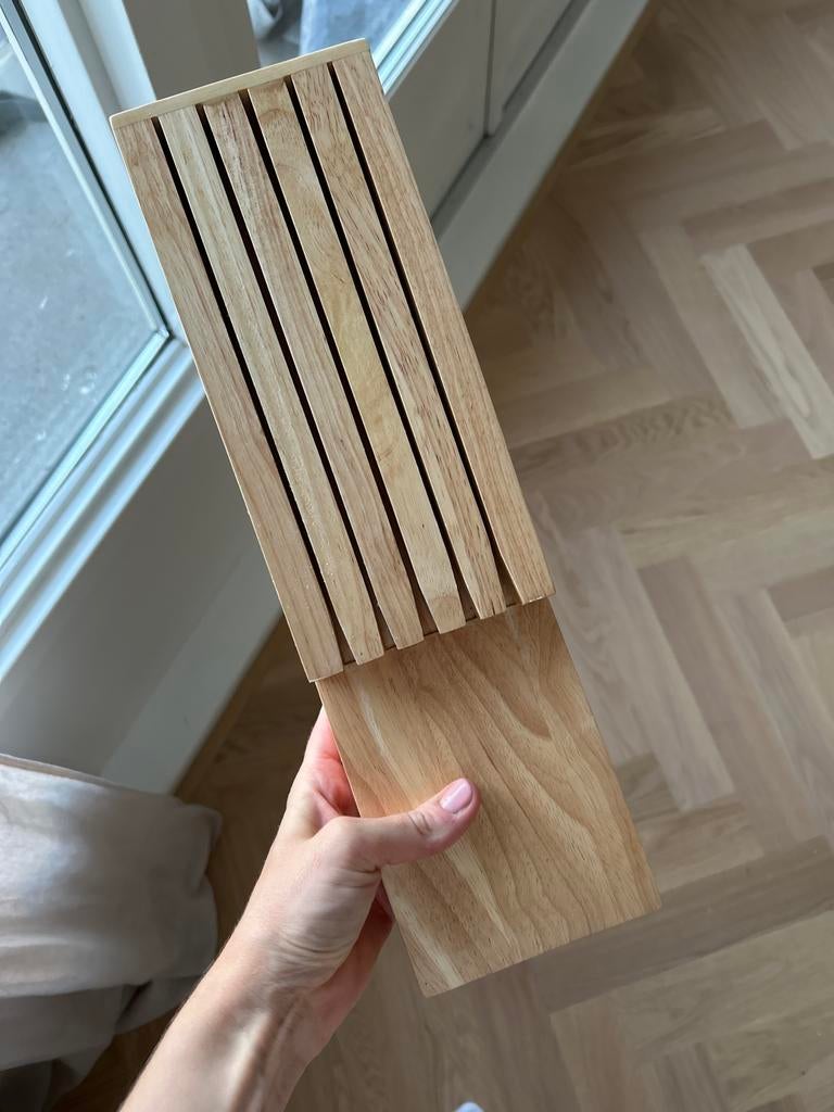 Houten messenblok voor lades - Continentale, Ophalen, Overige typen, Hout, Zo goed als nieuw