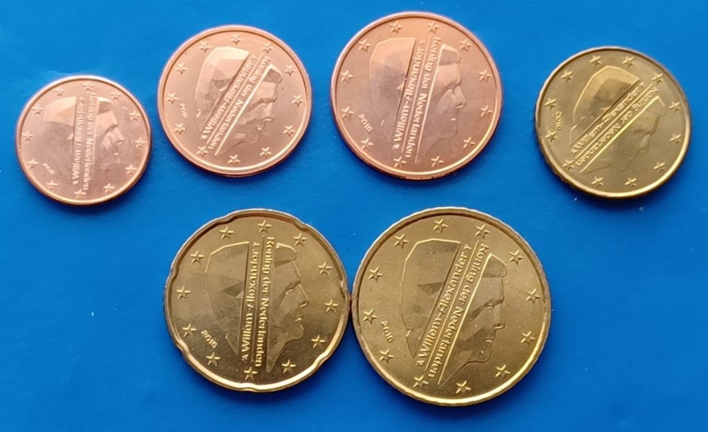 Nederland 1 cent t/m 50 cent - 2016, Verzenden, Koningin Beatrix, Euro's, Setje