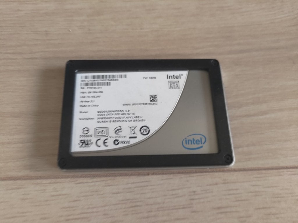 Intel Postville X25-V 40GB SSD, Computers en Software, Harde schijven, Intern, Gebruikt, Intel, Ophalen of Verzenden