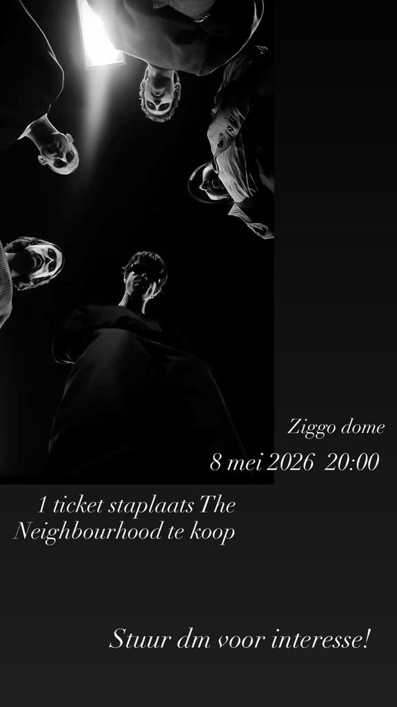 Kaartje staanplaats the neighbourhood 8 mei ziggo dome, Eén persoon, Mei