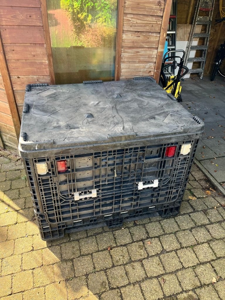 Inklapbare kunststof palletbox met deksel 120x100 cm, 100 cm of meer, Opvouwbaar, 60 cm of meer, Ophalen of Verzenden
