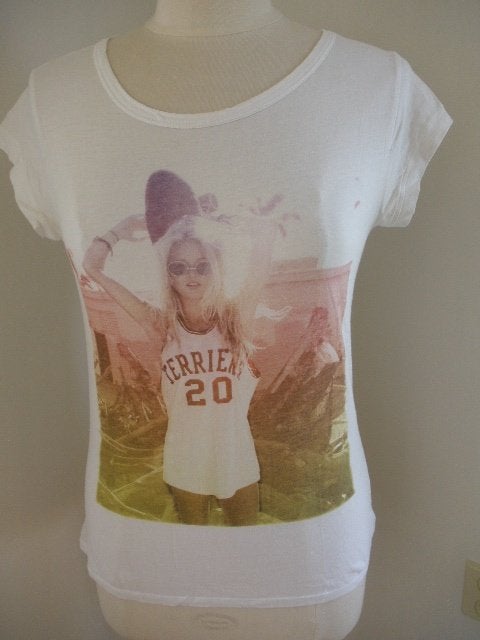 ZARA Trafaluc t- shirt wit met print maat M, Kleding | Dames, Maat 38/40 (M), Ophalen of Verzenden, Zo goed als nieuw, Korte mouw