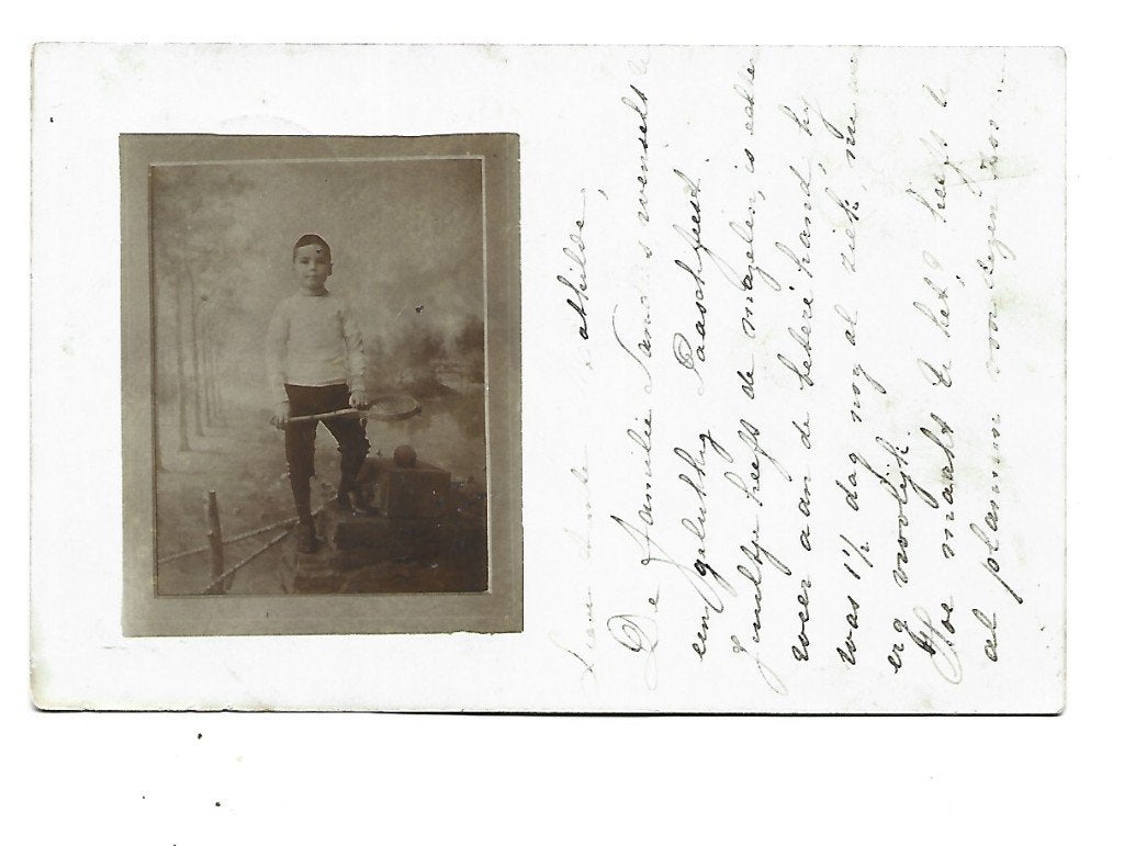 Warmond stempel -zeer oude fotokaart, Verzenden, Voor 1920, Gelopen, Zuid-Holland