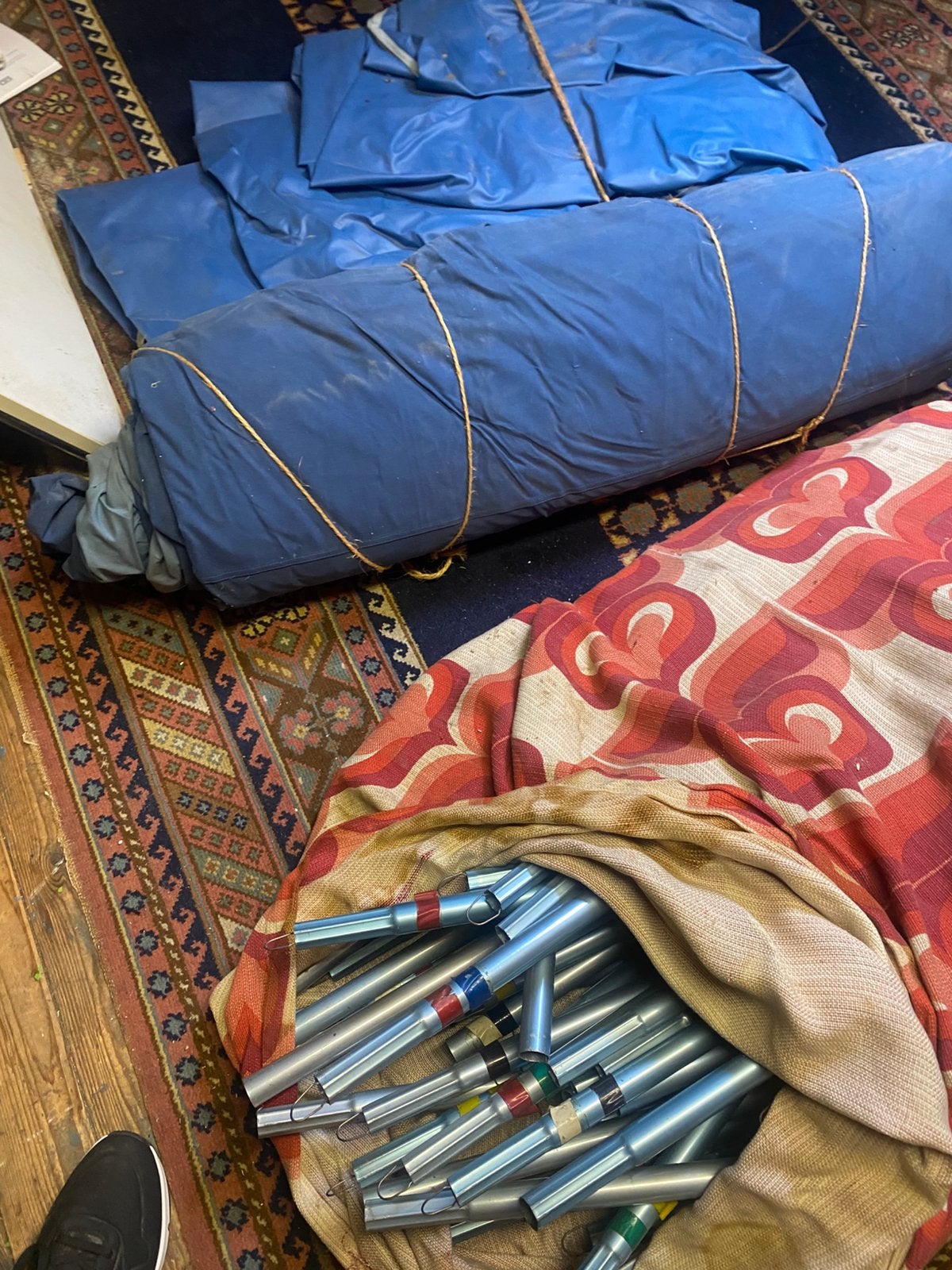 5 persoons kampeertent vintage, Caravans en Kamperen, Tenten, Ophalen, Gebruikt, Tot en met 5