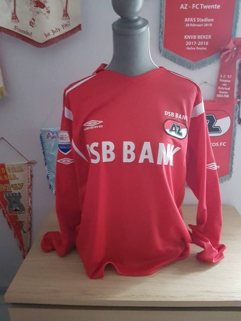 AZ  Alkmaar  matchworn shirt  2005-2006, Verzamelen, Sportartikelen en Voetbal, Ophalen of Verzenden, Gebruikt, AZ, Shirt