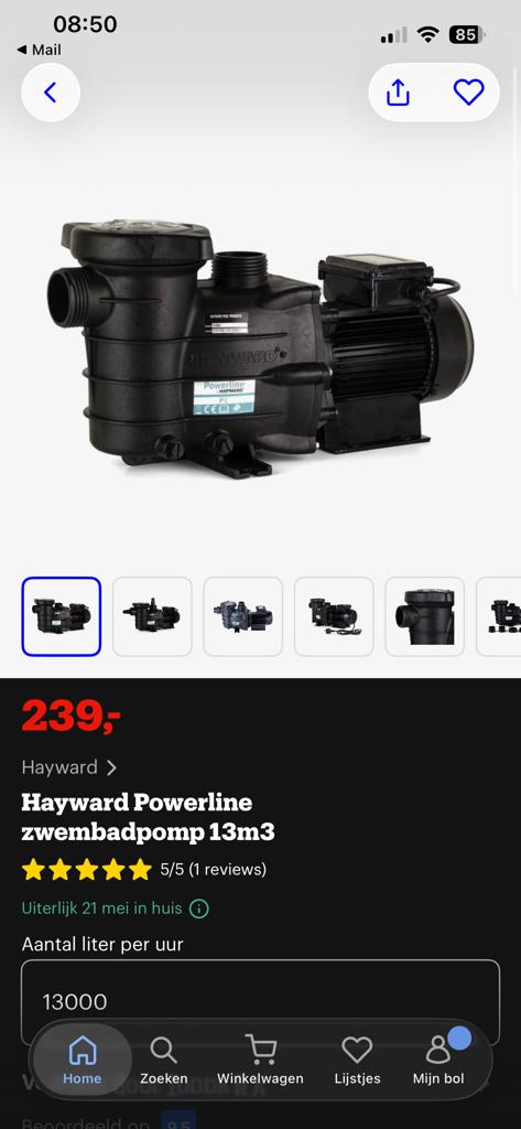 Nieuwe Hayward Powerline 13m3 zwembadpomp, Tuin en Terras, Zwembaden, Minder dan 80 cm, Overige typen, Rond, Nieuw