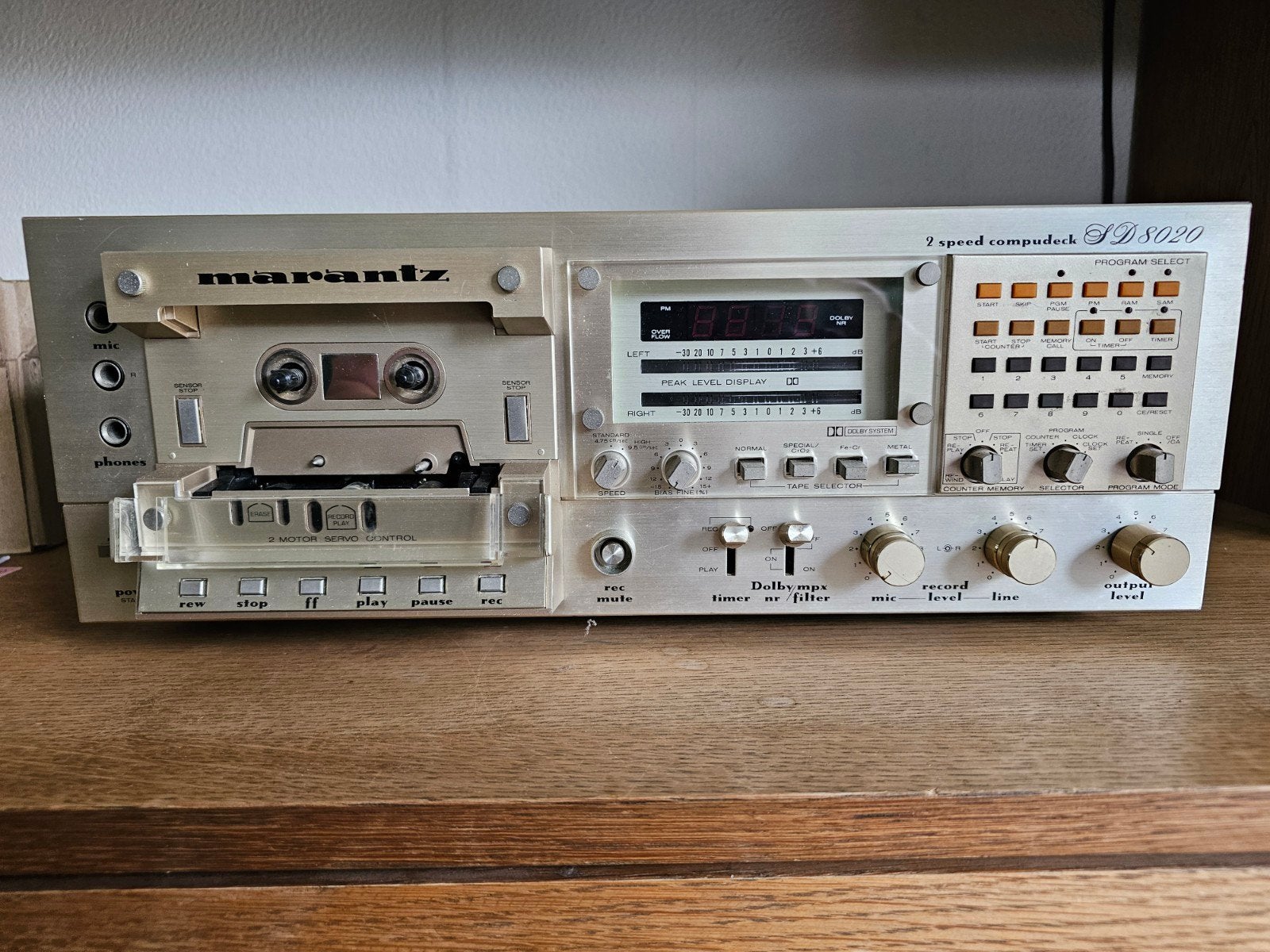 Marantz SD 8020 2-speed compudeck cassettedeck, Ophalen of Verzenden, Enkel, Marantz, Tiptoetsen