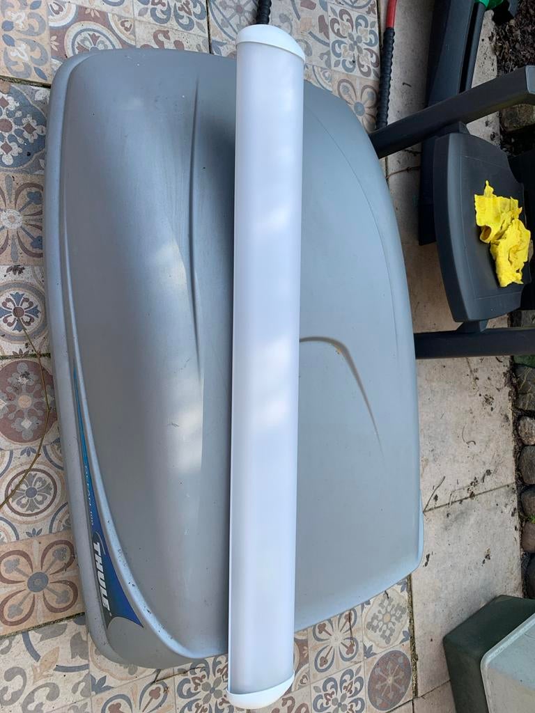 TL Buisverlichting - Wit, Langwerpig, Huis en Inrichting, Lampen | Hanglampen, Gebruikt, 75 cm of meer, Kunststof, Ophalen