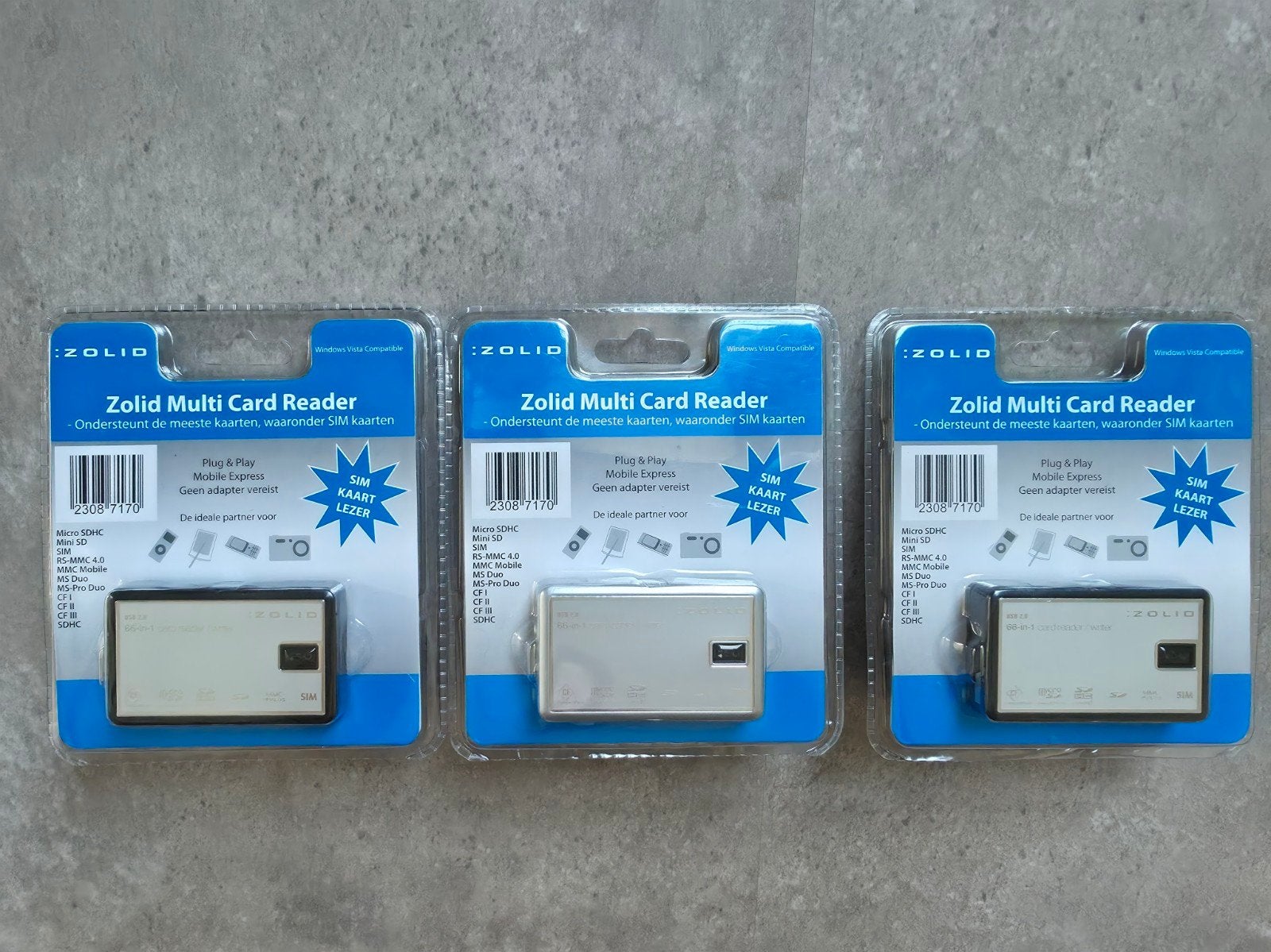 Card Reader Multi Zolid - 66-in-1 met SIM kaart lezer 3 X, Ophalen of Verzenden, Nieuw, Zolid