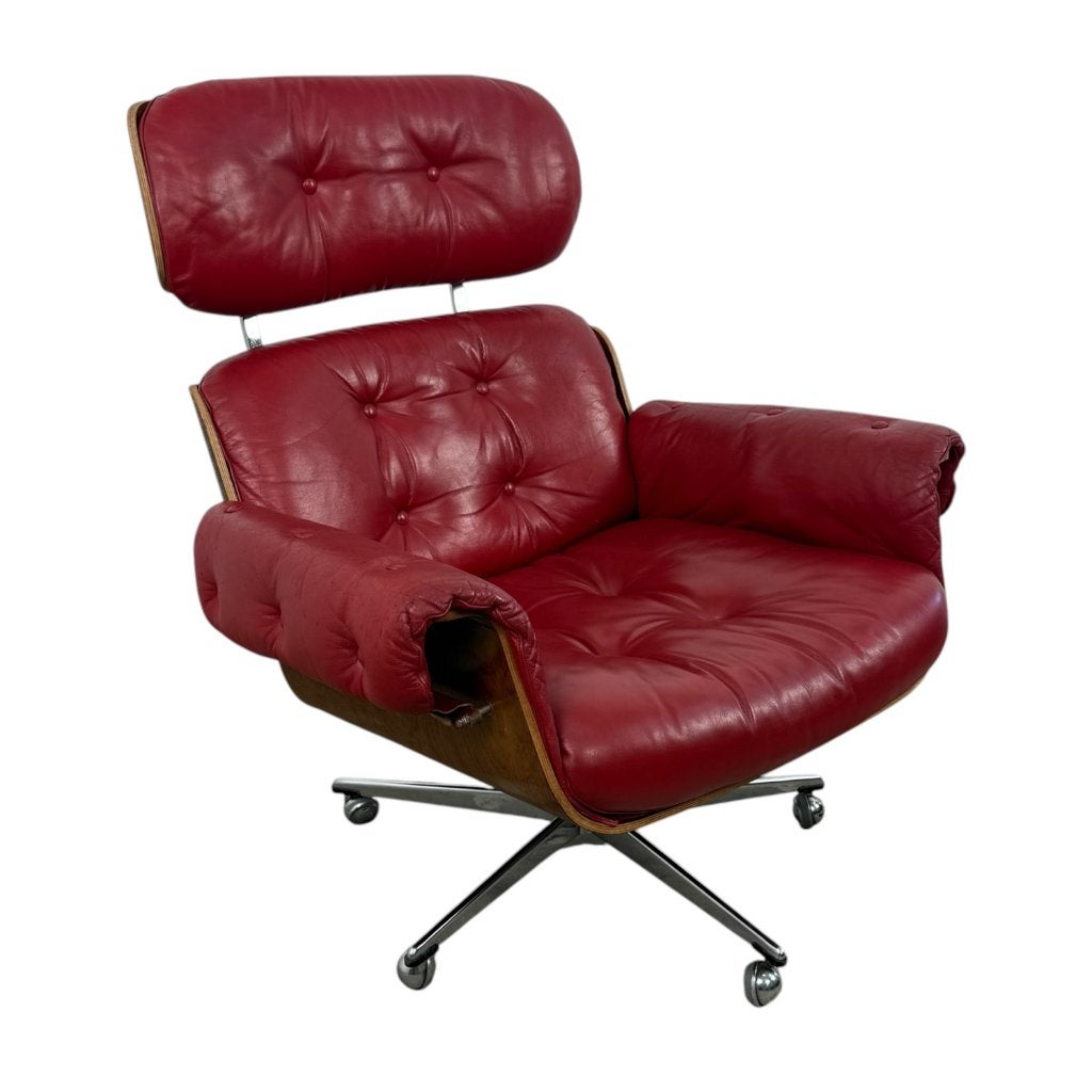 Martin Stoll voor Giroflex Mid-century vintage fauteuil, Gebruikt, Giroflex, 75 tot 100 cm, Vintage midcentury design