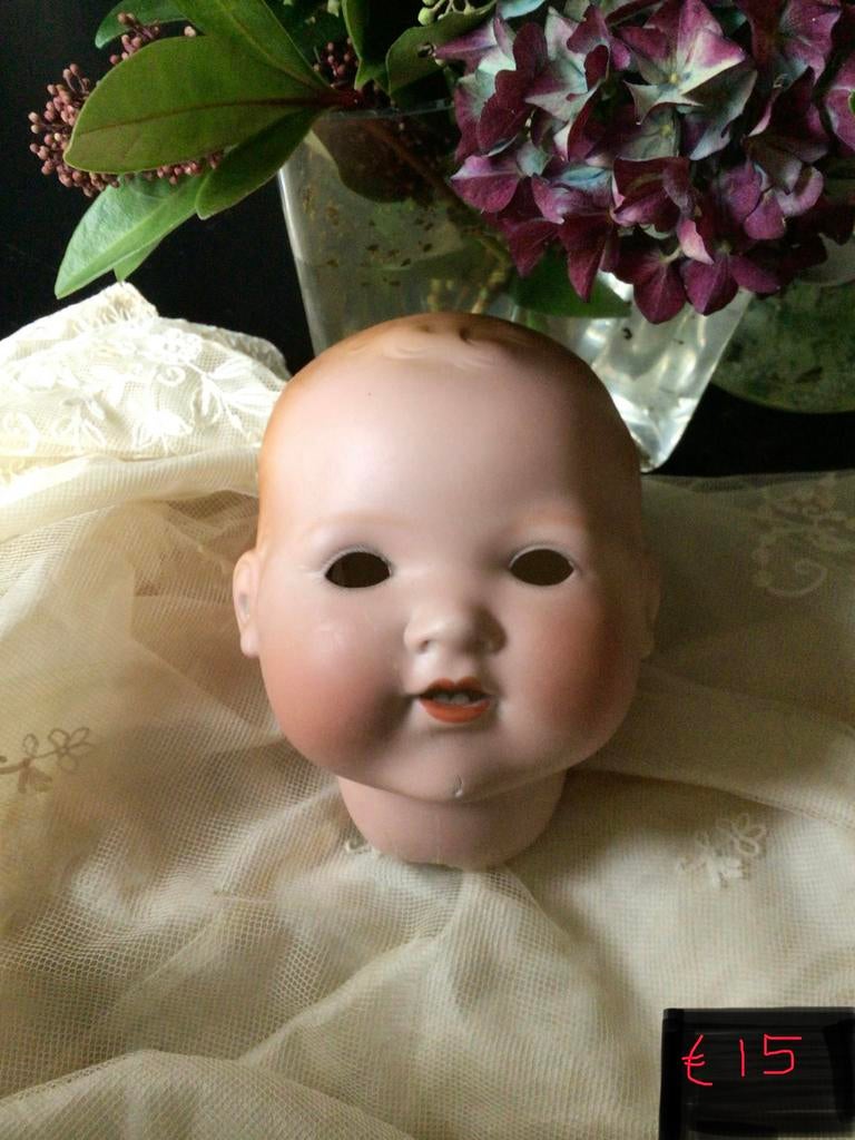 🌿 Pop ,” ANTIEK PORSELEINEN POPPENHOOFD ARMAND MARSEILLE”🌿, Verzenden, Gebruikt, Pop