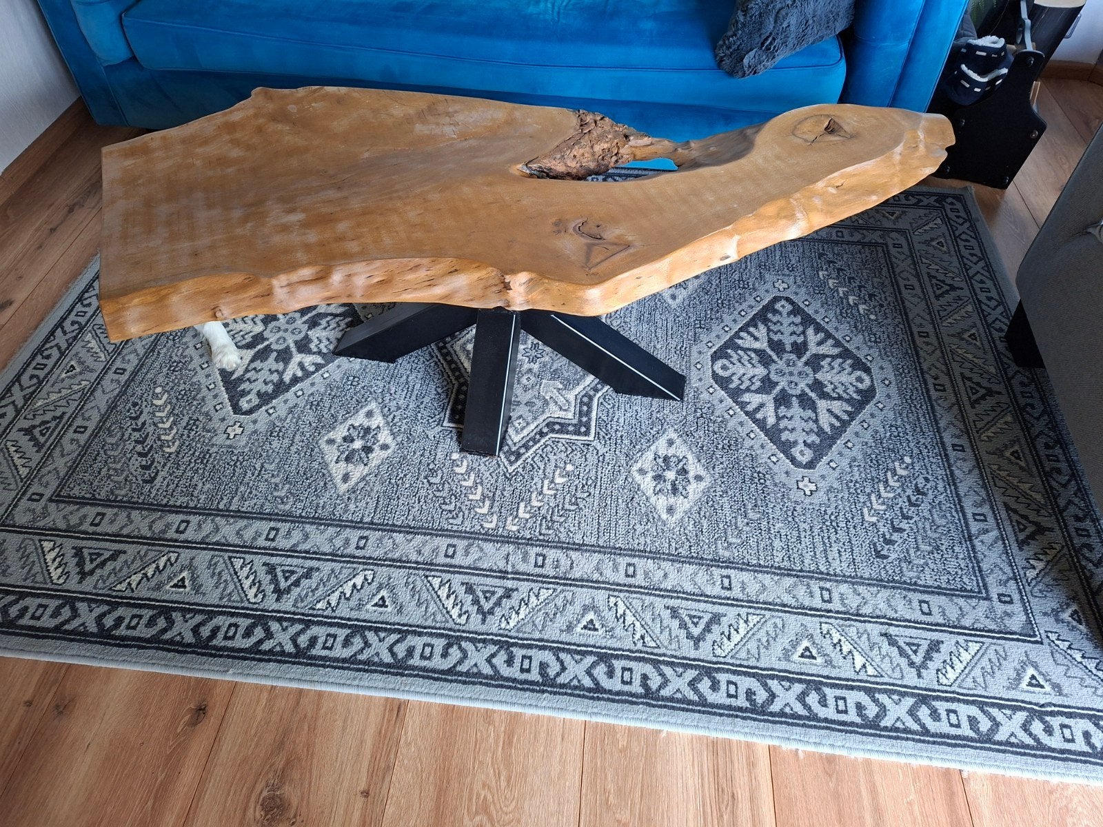 boomstam salon tafel!, Ophalen, Rechthoekig, 50 tot 100 cm