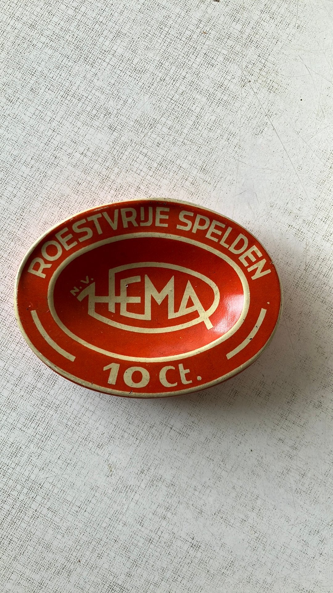 Vintage hema spelden blikje, Verzamelen, Blikken, Ophalen of Verzenden, Zo goed als nieuw, Overige