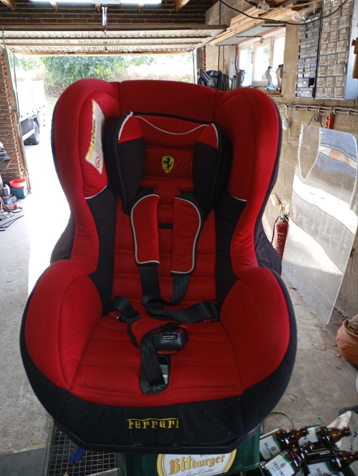 Ferrari autostoel - Rood/Zwart, Ophalen