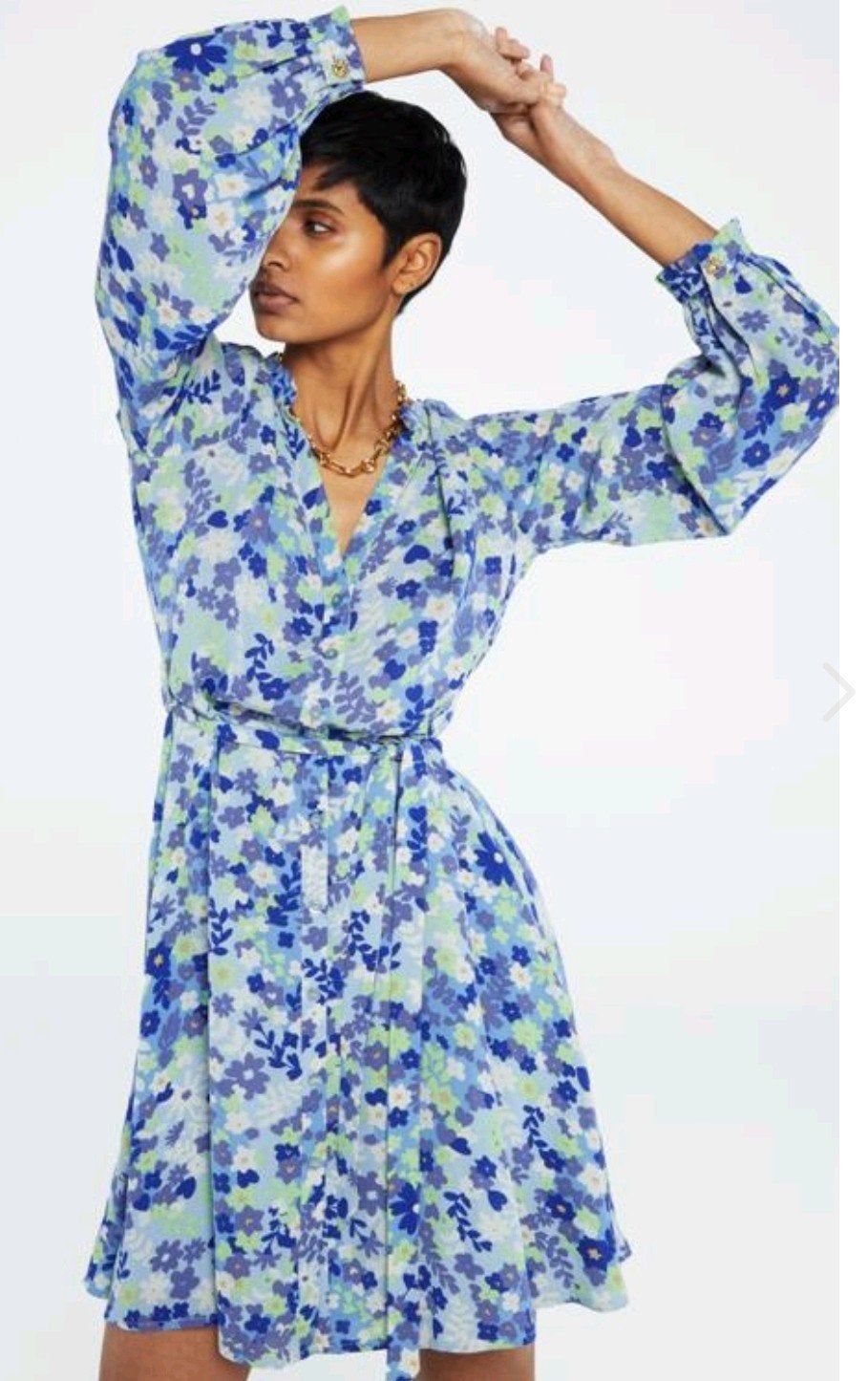 Fabienne Chapot Dorien Frill jurk maat 40 *nieuw *, Kleding | Dames, Maat 38/40 (M), Blauw, Nieuw, Ophalen of Verzenden