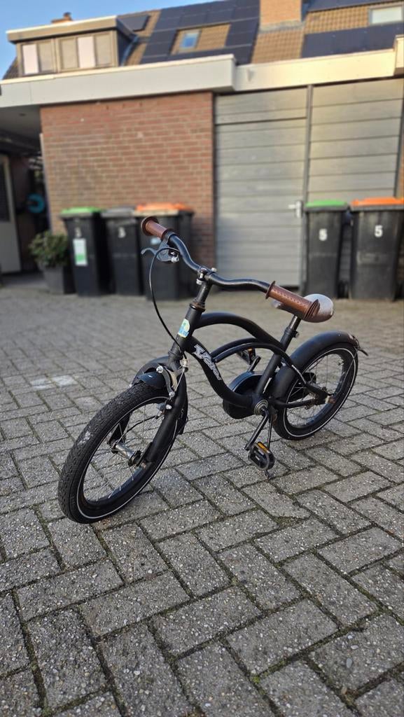 Volare kinderfiets 16 inch - black cruiser, Fietsen en Brommers, Fietsen | Kinderfietsjes, Ophalen, Gebruikt, 16 tot 20 inch