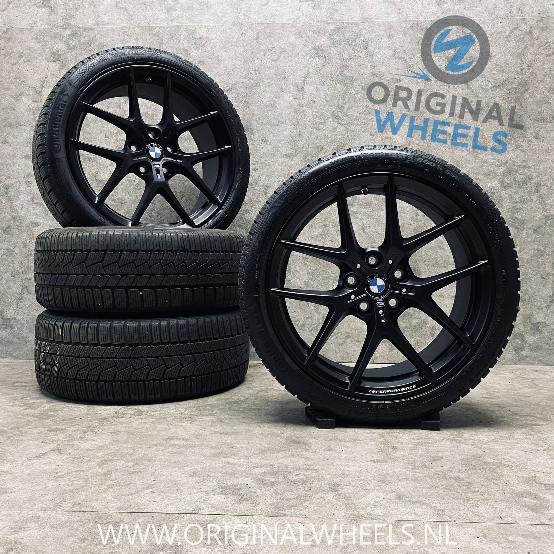 18 inch originele M velgen + winterbanden BMW 1 serie 554 M, 18 inch, Gebruikt, -, -