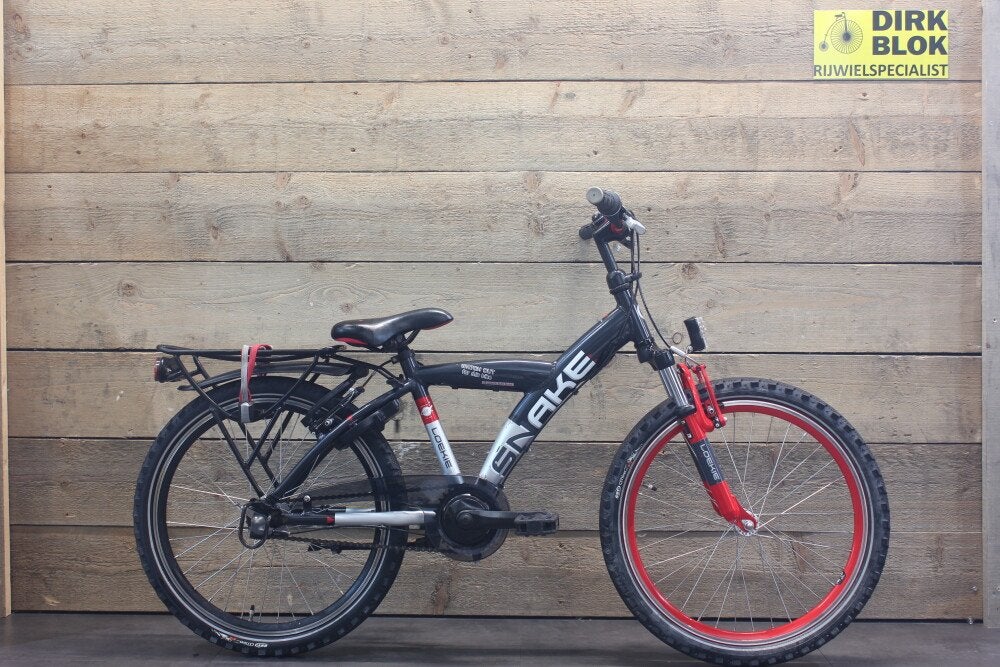22 inch Loekie Snake jongensfiets 3v grijs/rood 3mndgarantie, Niet ingevuld, Gebruikt, Niet ingevuld, Niet ingevuld