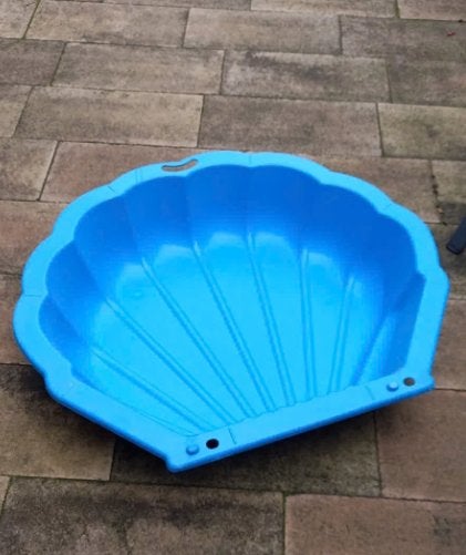 Blauwe schelp zandbak/zwembadje (1 deel!), Ophalen, Gebruikt