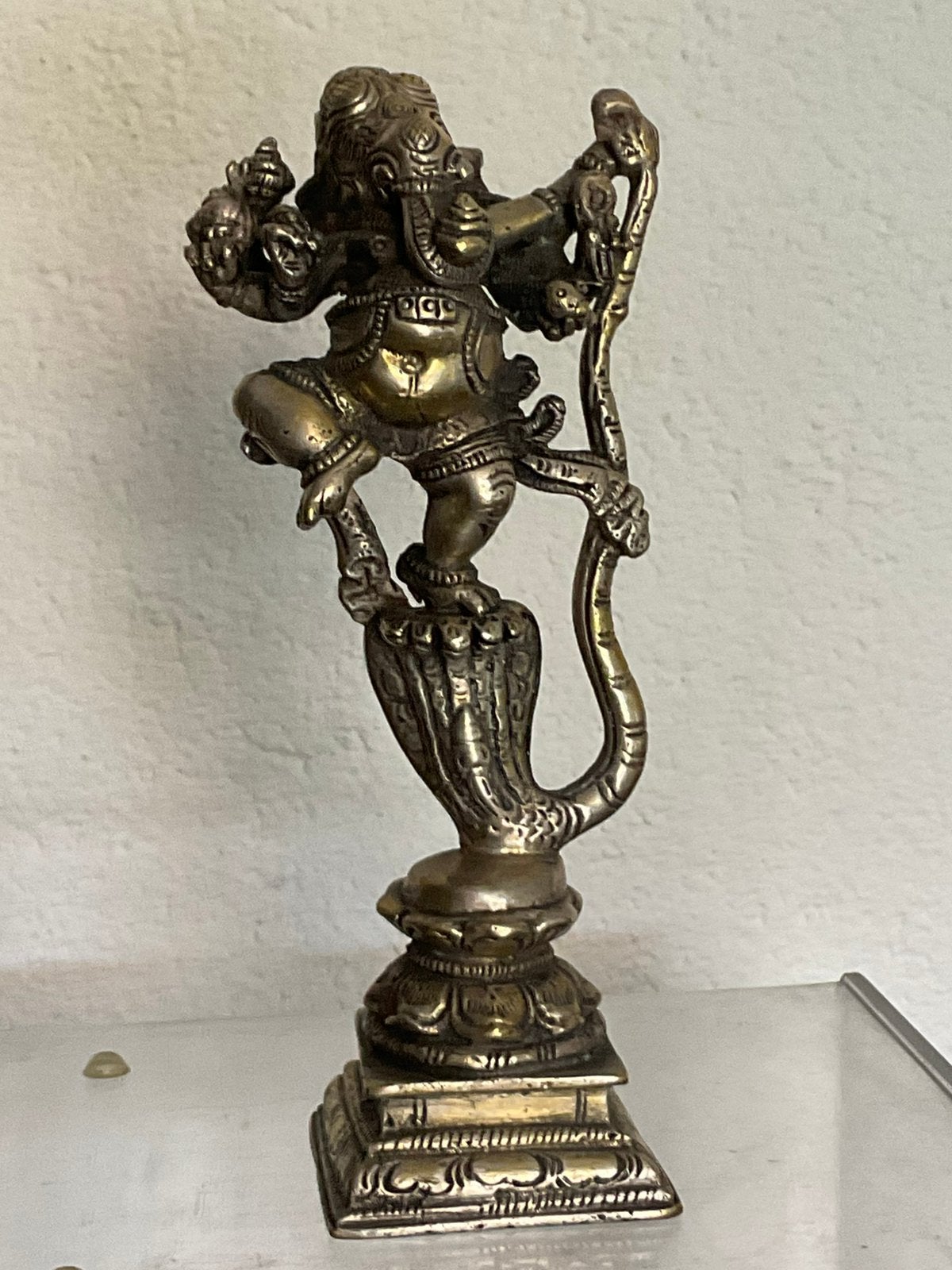 Bronzen  Ghanesha boeddhisme  zeldzaam, Ophalen of Verzenden, Zo goed als nieuw