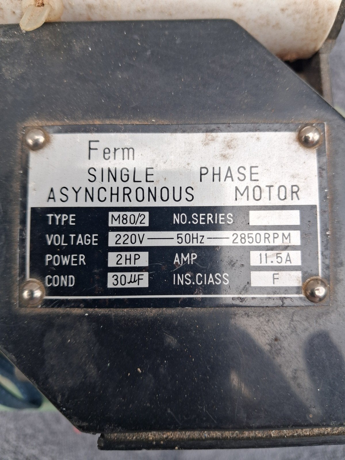 Ferm 2 PK 220V 2850 RPM éénfase motor, Ophalen