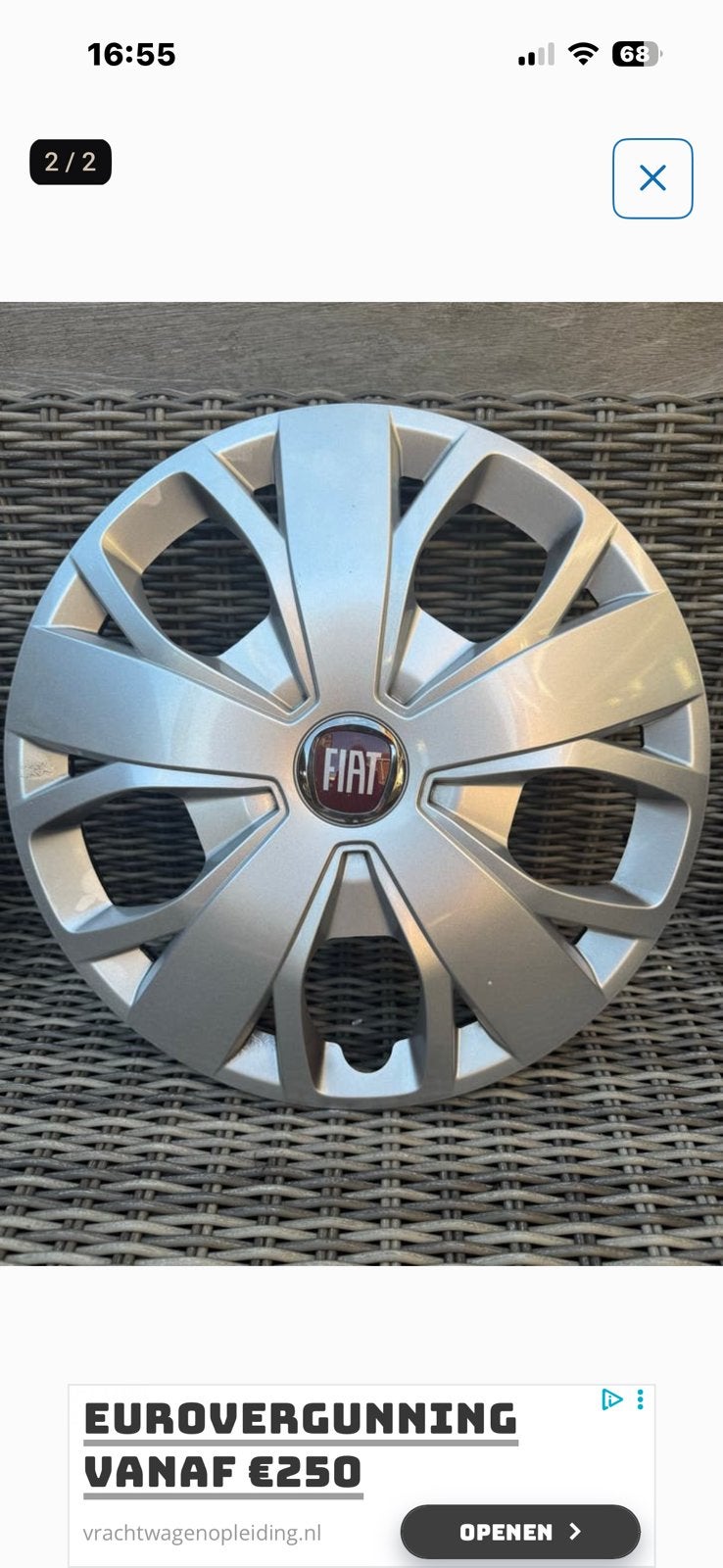 Fiat wieldop 16 inch, Ophalen of Verzenden, Zo goed als nieuw