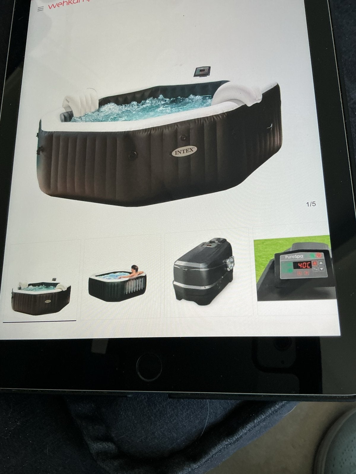Intex PureSpa Opblaasbare Jacuzzi met Bubbeljets, Ophalen, Opblaasbaar, Zo goed als nieuw, Inbouw