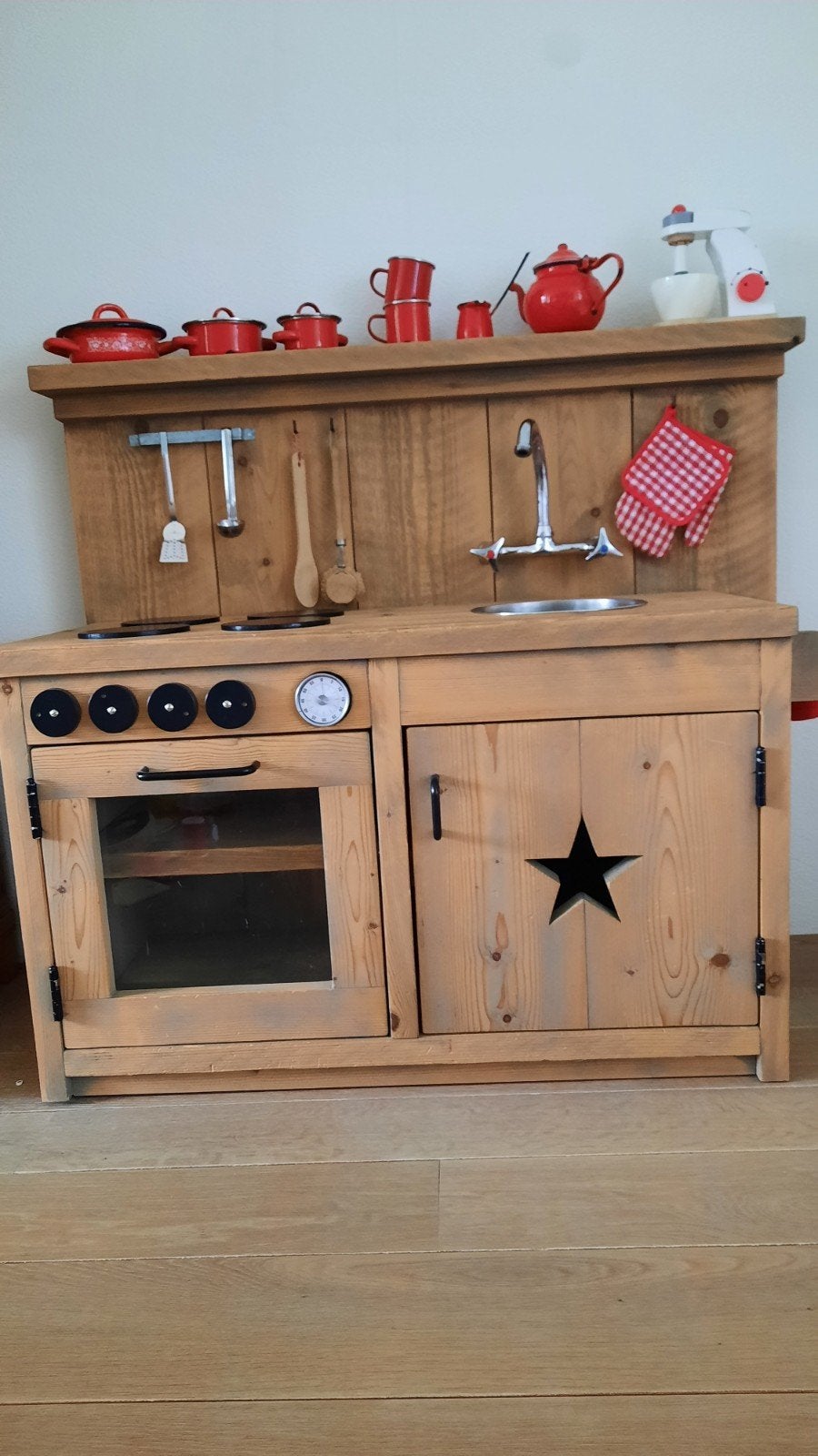 Speelkeuken steigerhout + veel accessoires, Kinderen en Baby's, Ophalen, Gebruikt, Hout