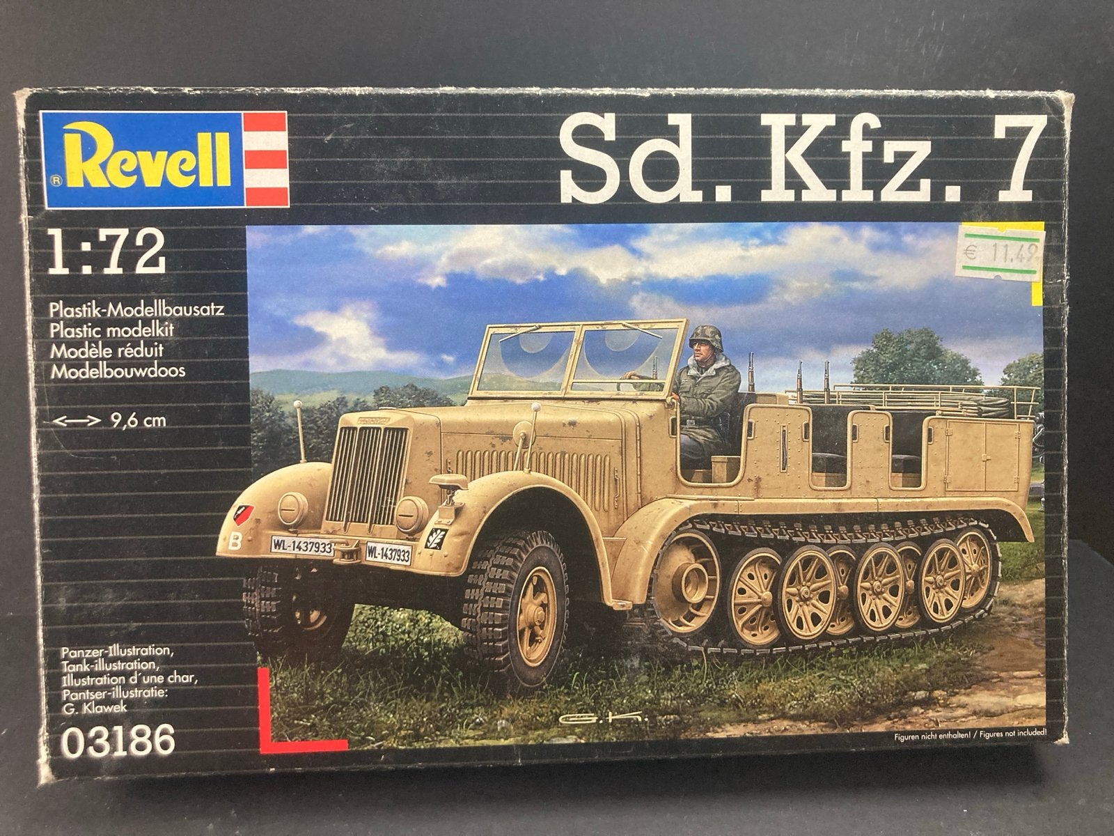 Revell Sd. Kfz. 7 Plastic Modelbouwkit 1:72, Gebruikt, 1:50 of kleiner, Revell, Ophalen of Verzenden