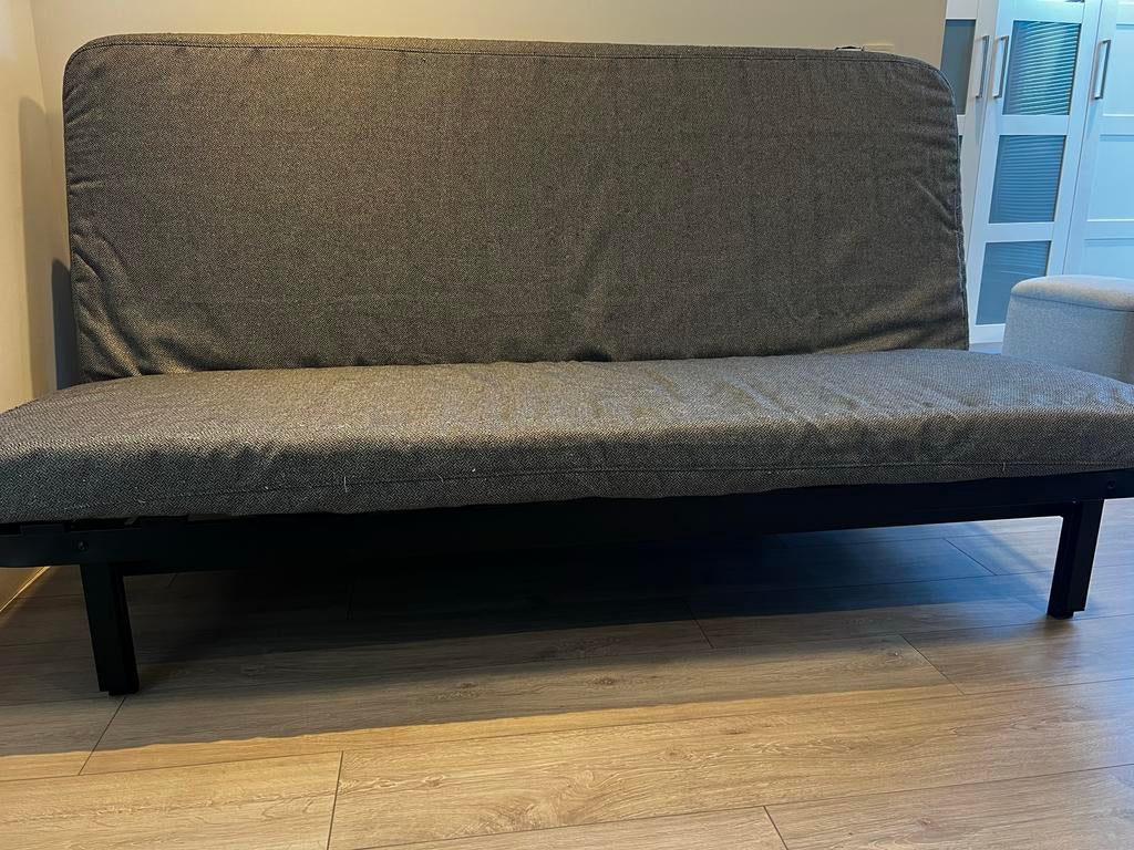 IKEA Nyhamn slaapbank - Grijs, 2-persoons, Ophalen, Gebruikt, Tweepersoons, 140 cm
