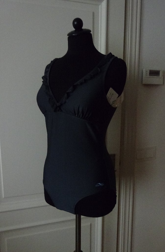 NIEUW Nickey Nobel Maat 48 Badpak antraciet grijs., Kleding | Dames, Badmode en Zwemkleding, Overige kleuren, Nieuw, Badpak, Ophalen of Verzenden