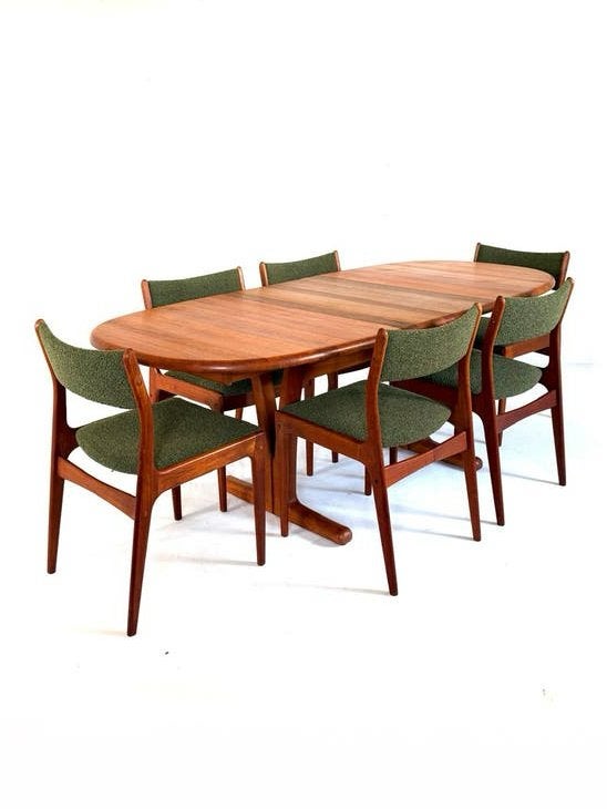 Vintage verlengbare teak eettafel, Holstebro Møbelfabr. ‘70