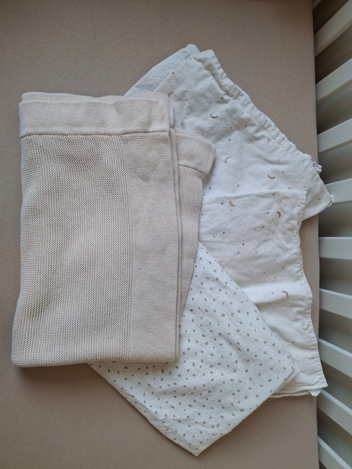 Wiegdeken en wieglakens ecru, beige, zand, wit, Ophalen of Verzenden