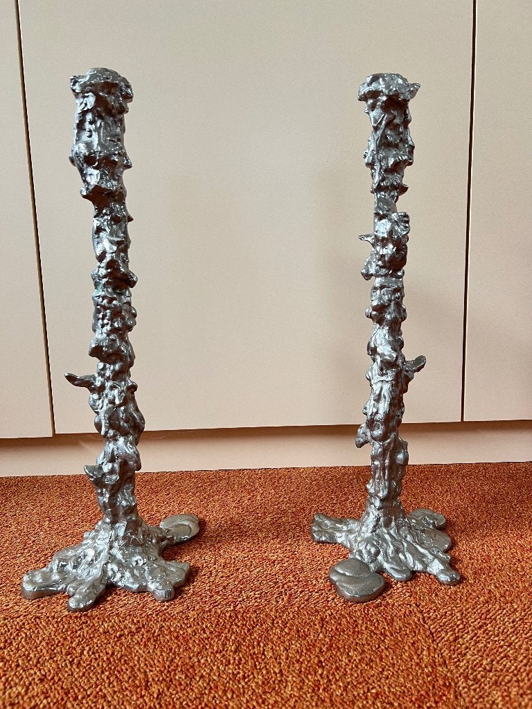Kandelaar Polspotten 50cm, Huis en Inrichting, Woonaccessoires | Kandelaars en Kaarsen, Ophalen, 50 cm, Zo goed als nieuw, Metaal