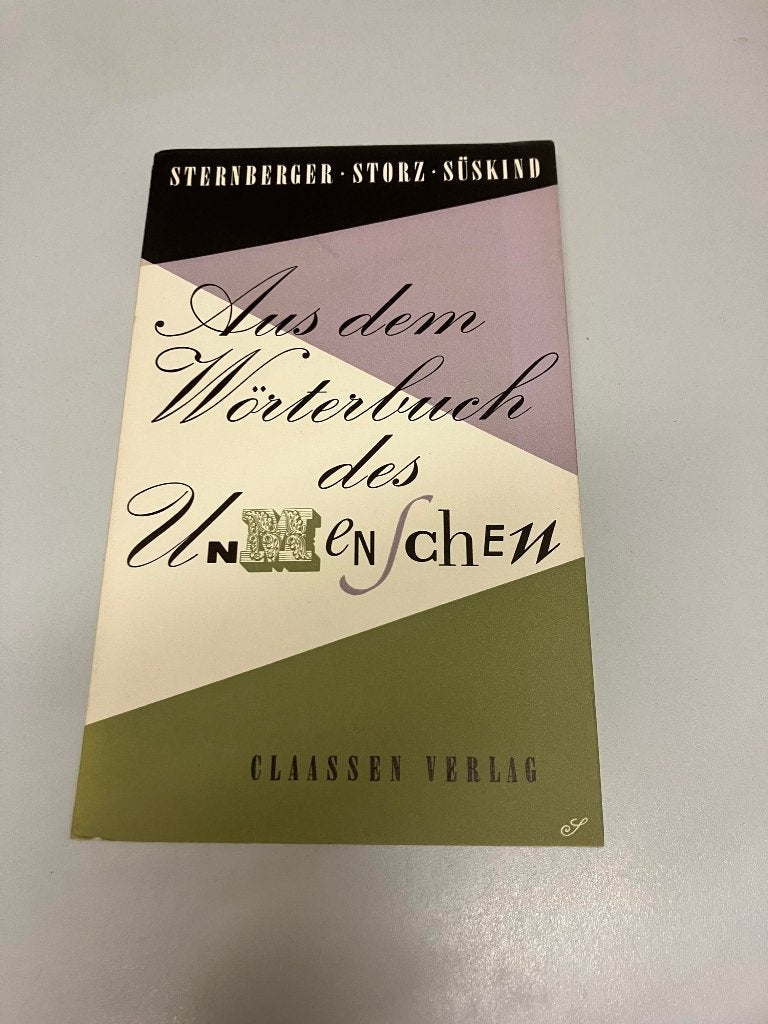 Aus dem worterbuch des Unmenschen, Ophalen of Verzenden, Tweede Wereldoorlog, Gelezen, Algemeen
