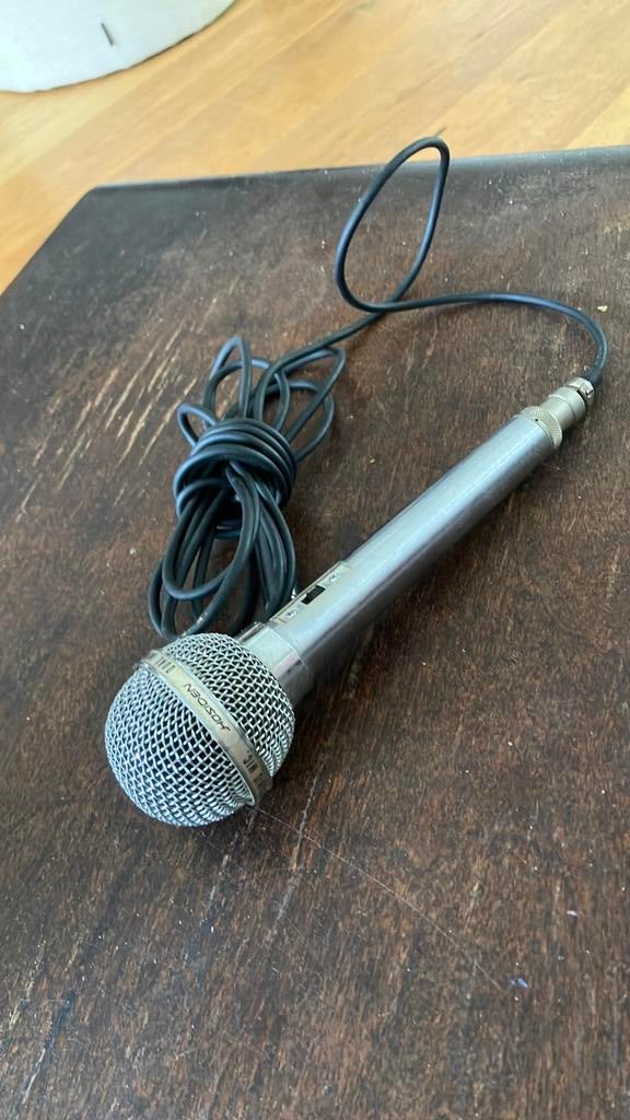 Vintage Hosiden japanse microfoon, Ophalen of Verzenden, Gebruikt