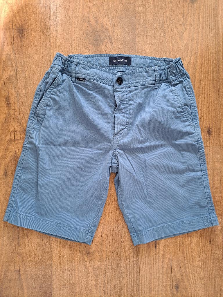 Mr Marvis short korte broek, ZGAN, (grijs)blauw, mt 158 -164, Broek, Mr Marvis, Ophalen of Verzenden, Zo goed als nieuw