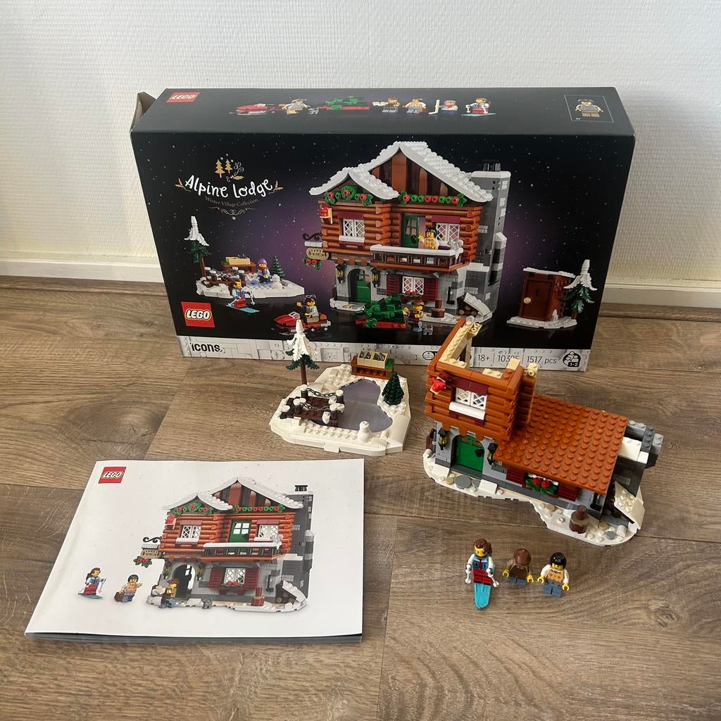 Lego icons winter village collection alpine lodge 10325, Ophalen of Verzenden, Zo goed als nieuw, Icons, Complete set