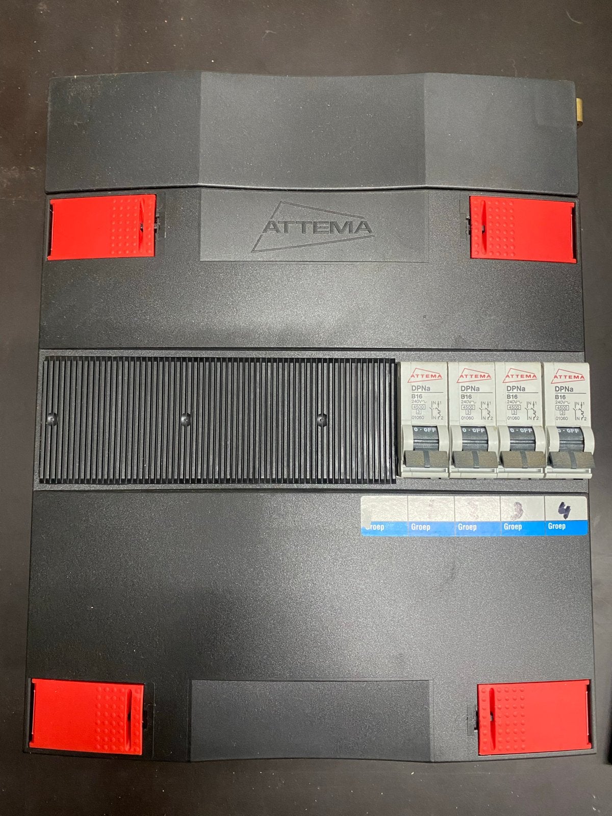 Attema Groepenkast met 4 installatieautomaten, Ophalen, Gebruikt, Attema, Groepenkast
