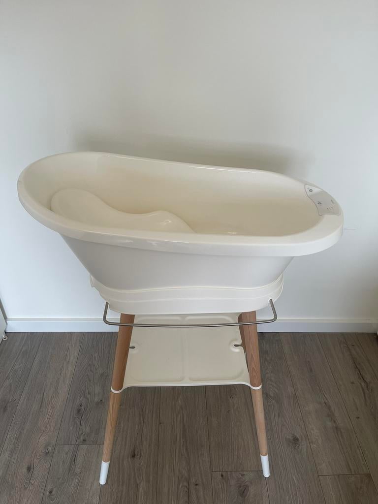Bebe jou badje + standaard + digitale thermometer, Ophalen, Zo goed als nieuw, Badje, Bébé-jou