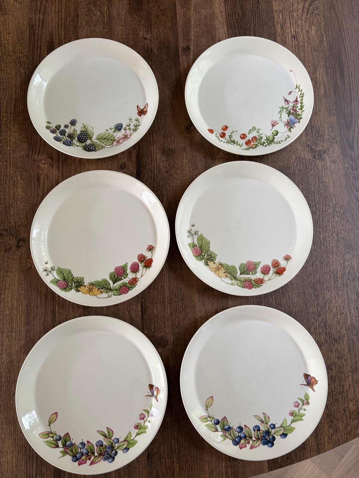 6 dinerborden Marjolein Bastin, Huis en Inrichting, Keuken | Servies, Keramiek, Vintage, Ophalen of Verzenden, Zo goed als nieuw